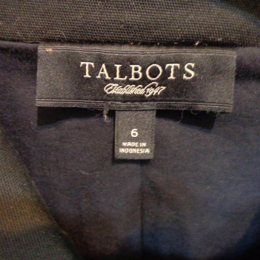 TALBOTS Women’s Sz 6 black cotton stretch blazer - Picture 5 of 5